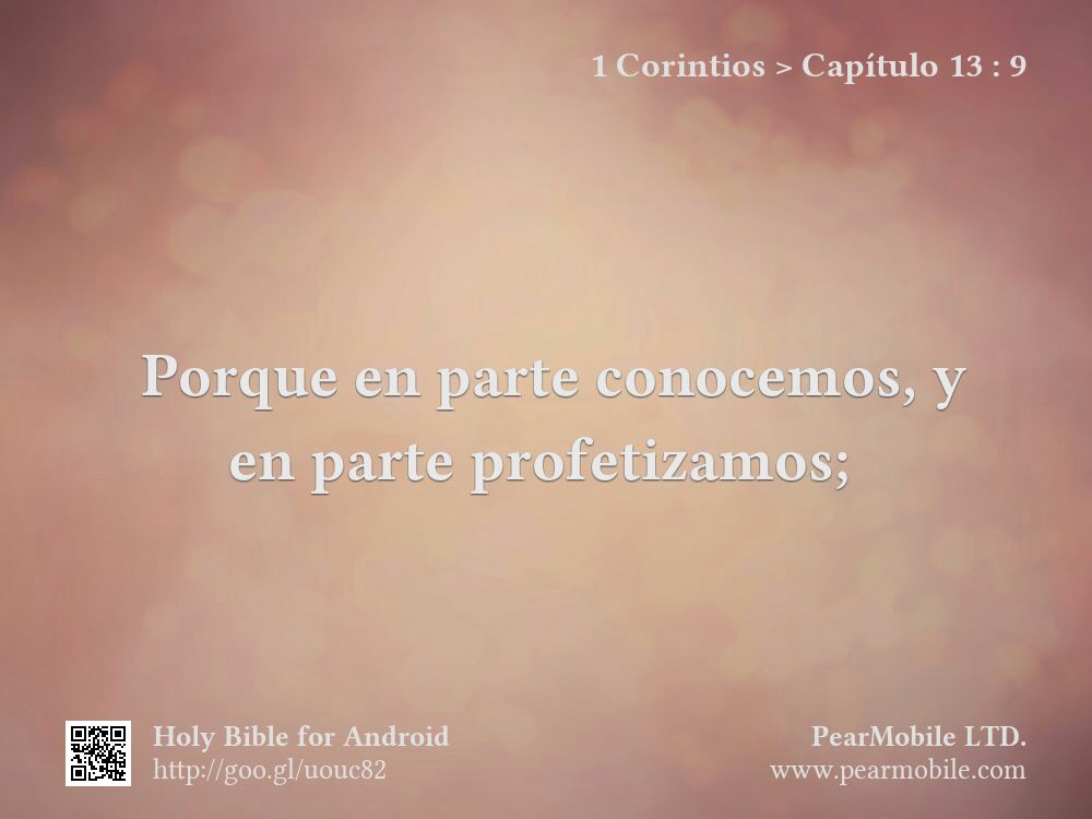 1 Corintios, Capítulo 13:9